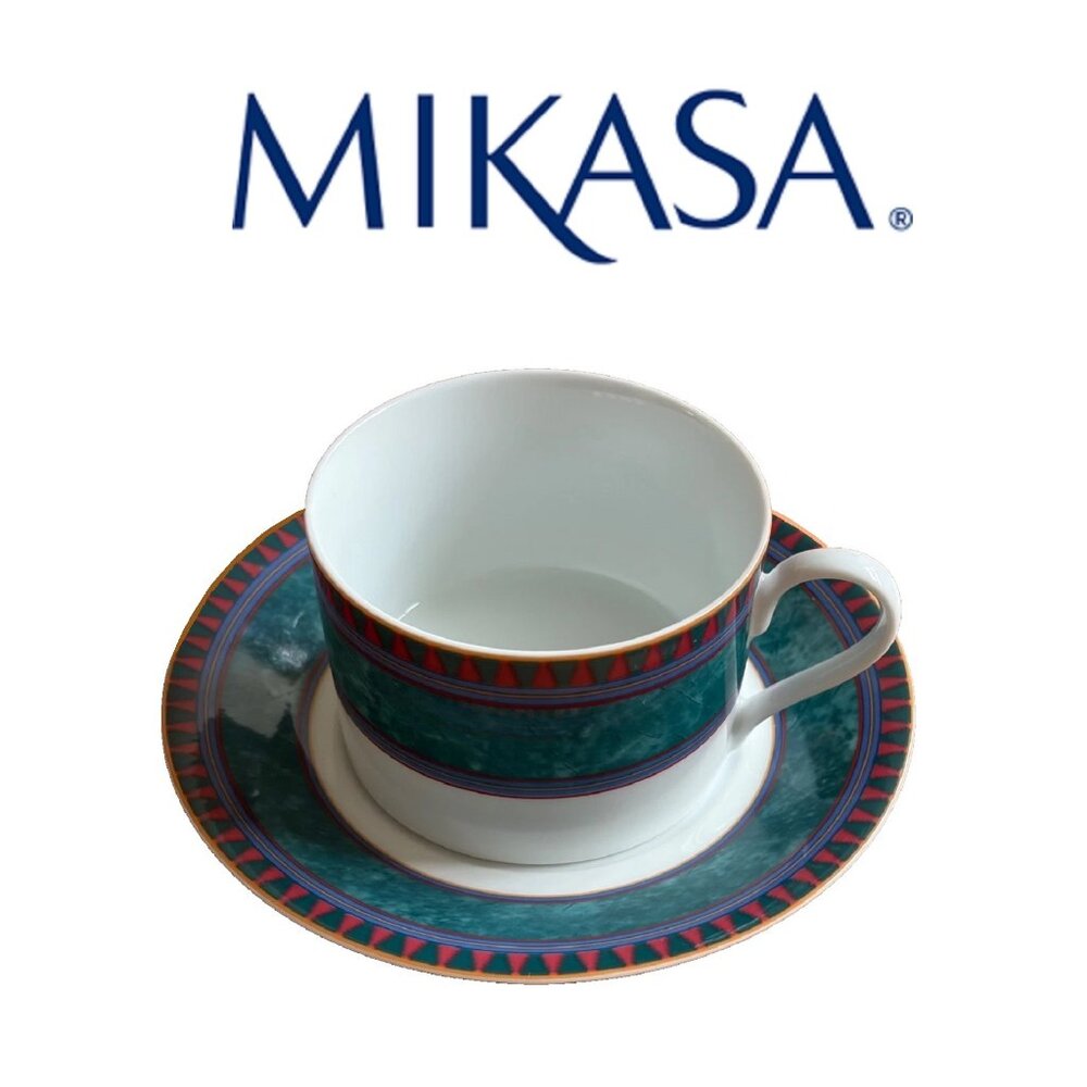 new with tags Mikasa La Scala Fine China Teacup and Saucer .. Pattern Code M5111